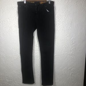 Levi's Premium 510 Skinny Taper Jeans Womens 30x32 Black Stretch Denim Dark Wash